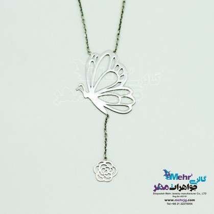 Gold Necklace - Flower and Butterfly Design-SM0814